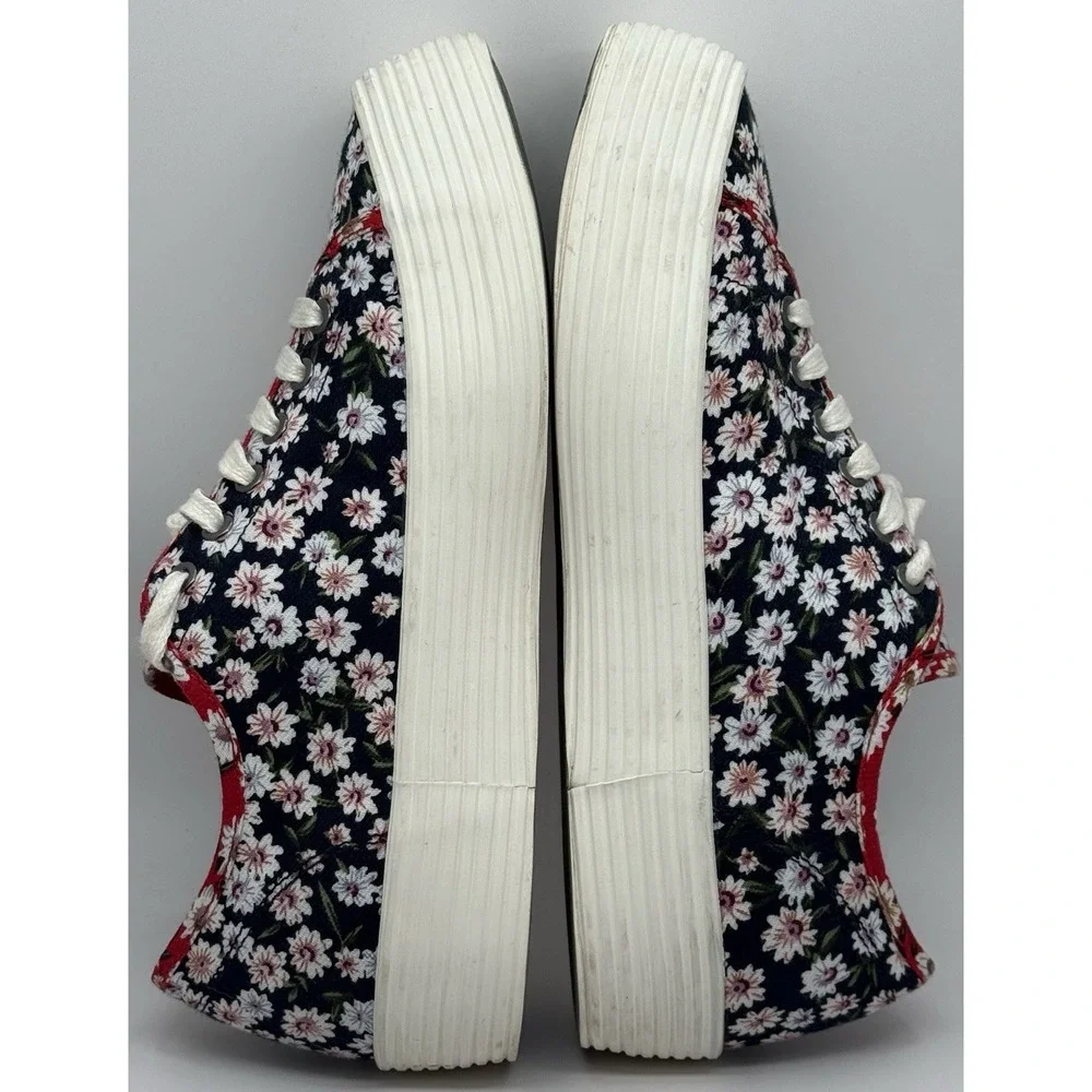 SeaVees Monterey Daisy Patchwork Women Sz 7.5‎ Platform Cottage Core Boho